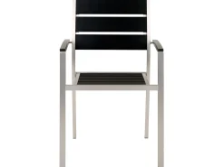 Clearance Beliani Set da pranzo da giardino 6 posti VERNIO Nero/Argento Argento Nero