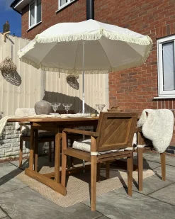 Clearance Beliani Set da pranzo da giardino 4 posti BARATTI Legno d'acacia Marrone