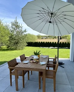 Clearance Beliani Set da pranzo da giardino 4 posti BARATTI Legno d'acacia Marrone