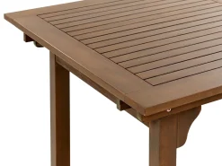 New Beliani Set da pranzo da giardino 6 posti AMANTEA Legno d'acacia scuro Marrone