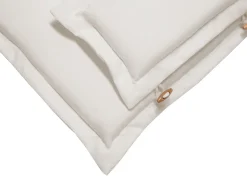 Hot Beliani Set da pranzo da giardino 6 posti AMANTEA con cuscini Legno d'acacia Bianco sporco Bianco Marrone