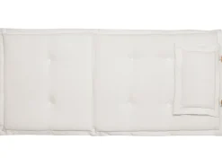Hot Beliani Set da pranzo da giardino 6 posti AMANTEA con cuscini Legno d'acacia Bianco sporco Bianco Marrone
