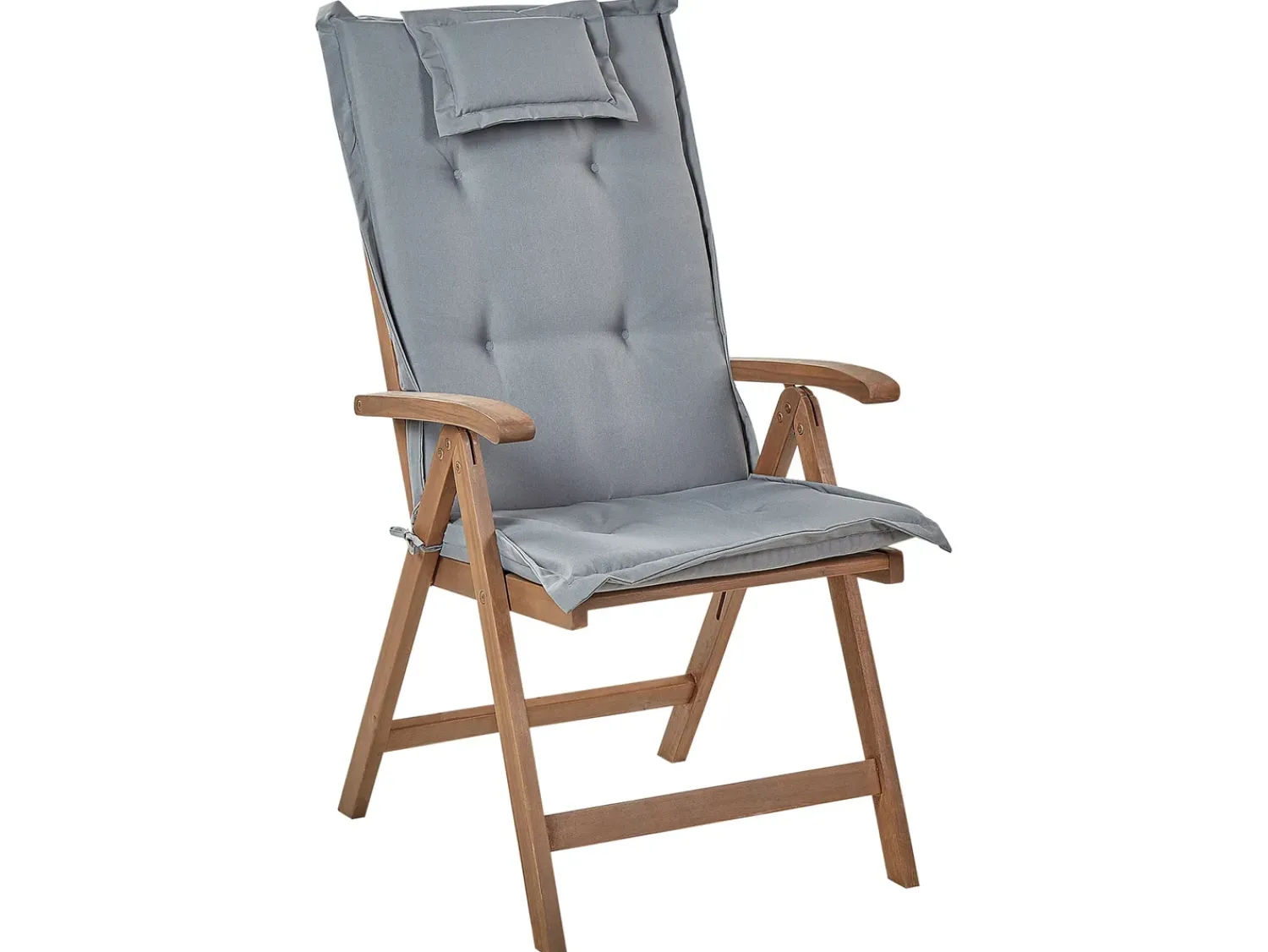 Outlet Beliani Set da pranzo da giardino 6 posti AMANTEA con cuscini Legno d'acacia Grigio Grigio Marrone