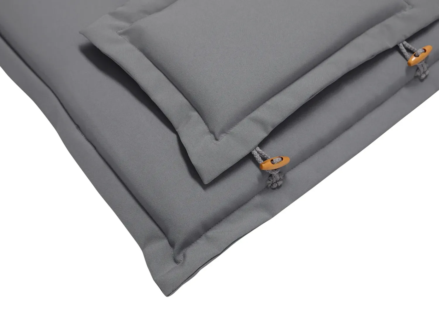 Outlet Beliani Set da pranzo da giardino 6 posti AMANTEA con cuscini Legno d'acacia Grigio Grigio Marrone