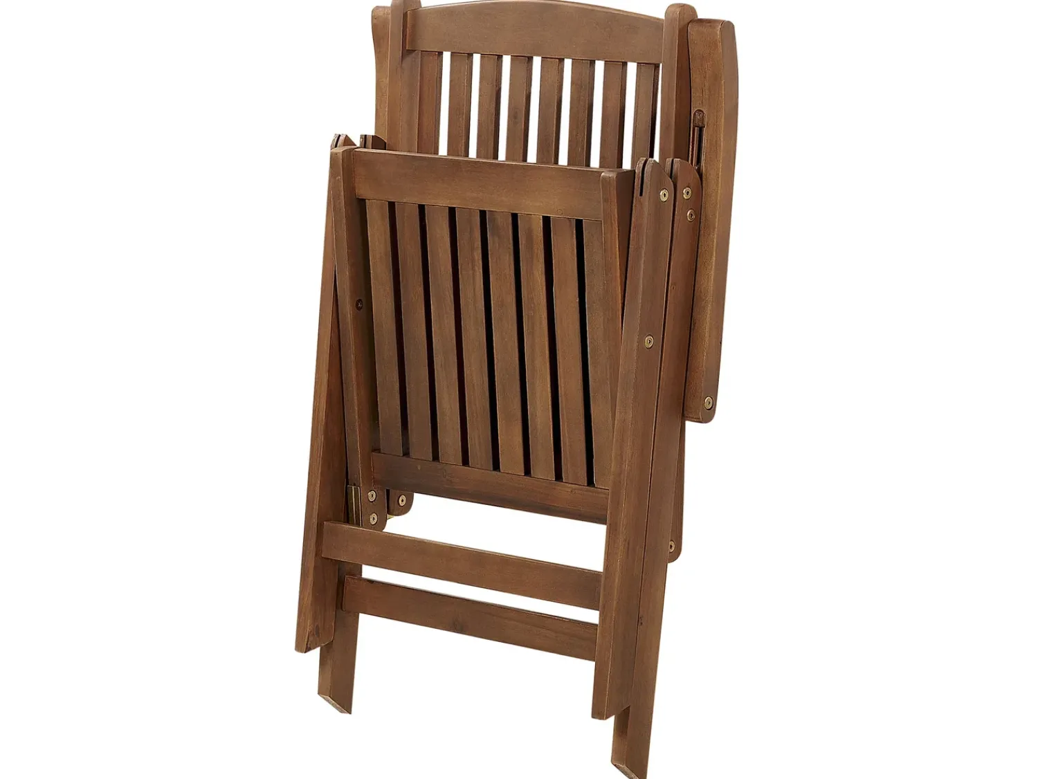 New Beliani Set da pranzo da giardino 6 posti AMANTEA con Ombrellone Legno d'acacia Rosso Marrone Rosso