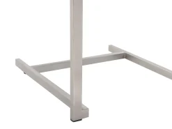Outlet Beliani Set da pranzo da giardino 4 posti COSOLETO Vetro temperato Bianco Argento Bianco Beige