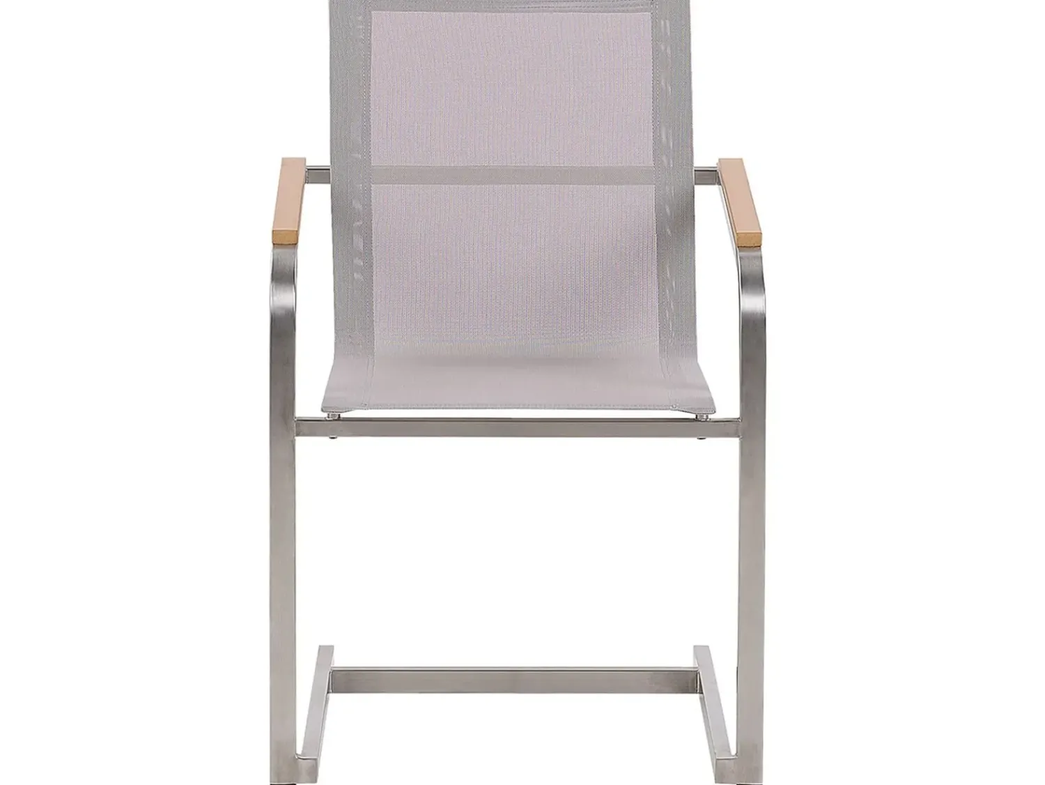 Outlet Beliani Set da pranzo da giardino 4 posti COSOLETO Vetro temperato Bianco Argento Bianco Beige