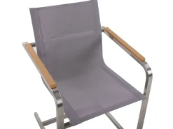Sale Beliani Set da pranzo da giardino 6 posti COSOLETO Vetro temperato Grigio Argento Grigio