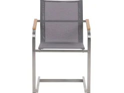 Sale Beliani Set da pranzo da giardino 6 posti COSOLETO Vetro temperato Grigio Argento Grigio