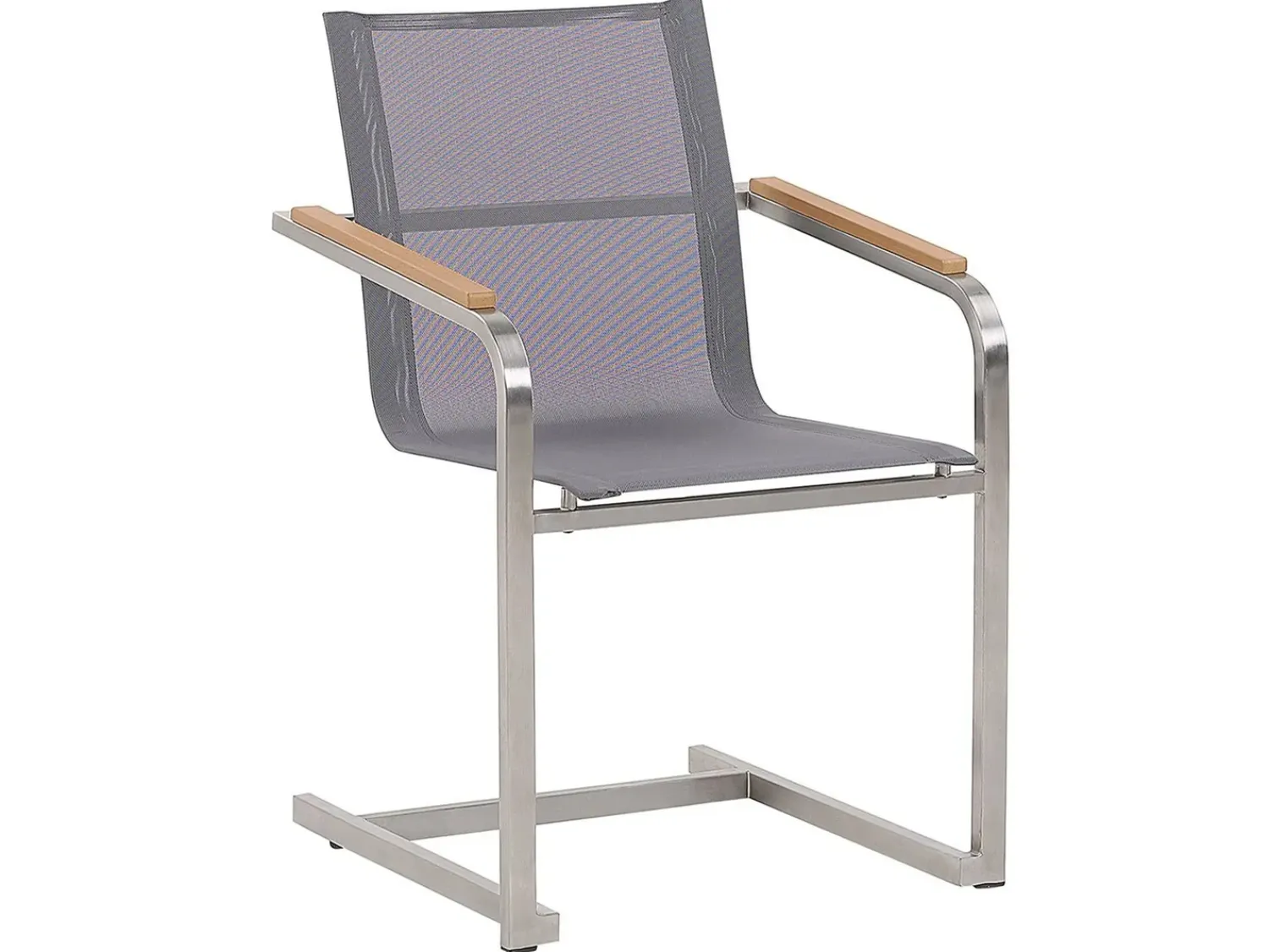 Sale Beliani Set da pranzo da giardino 6 posti COSOLETO Vetro temperato Grigio Argento Grigio