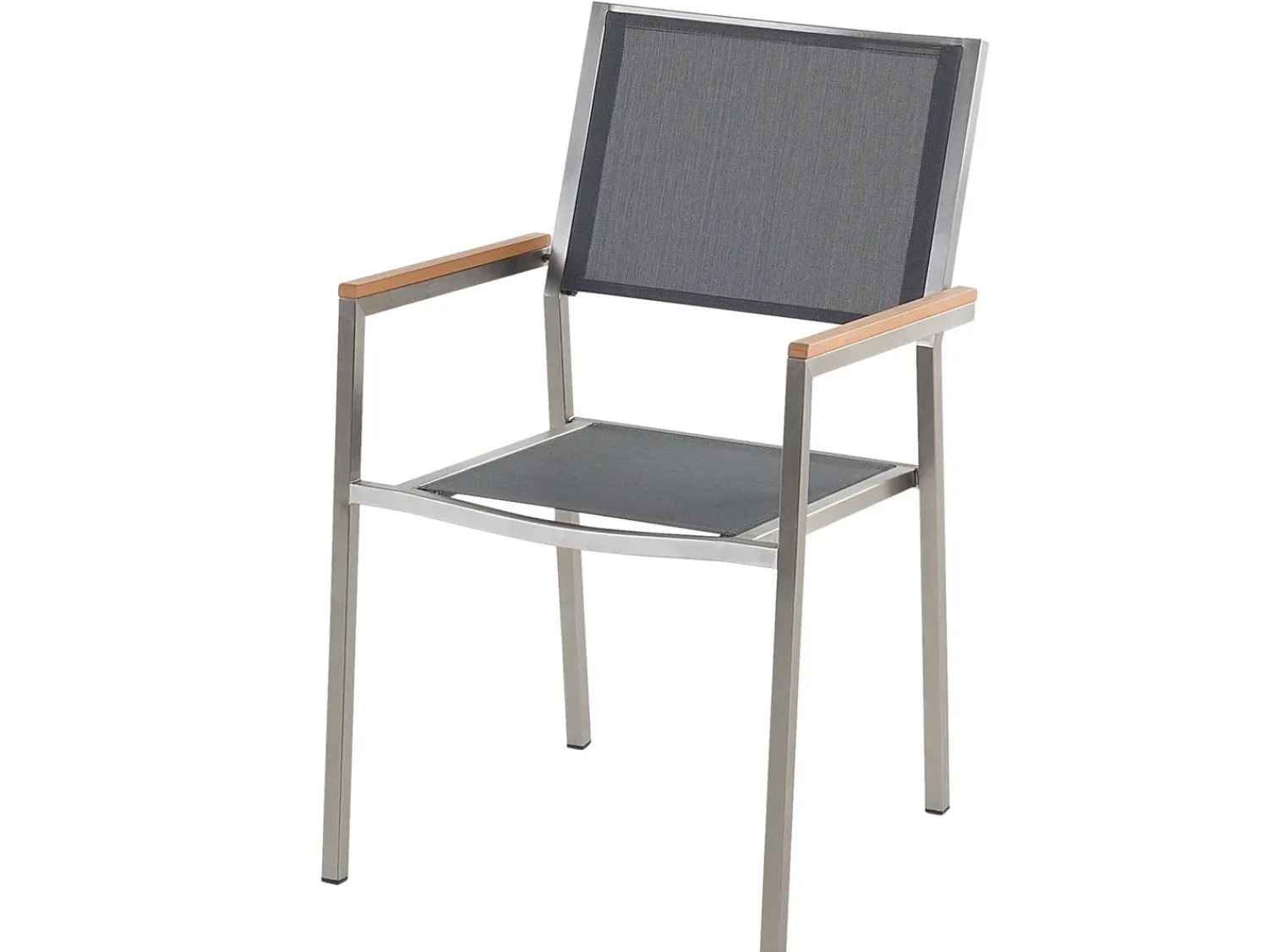 Best Beliani Set da pranzo da giardino 6 posti COSOLETO/GROSSETO Vetro temperato Effetto marmo Grigio Argento Grigio
