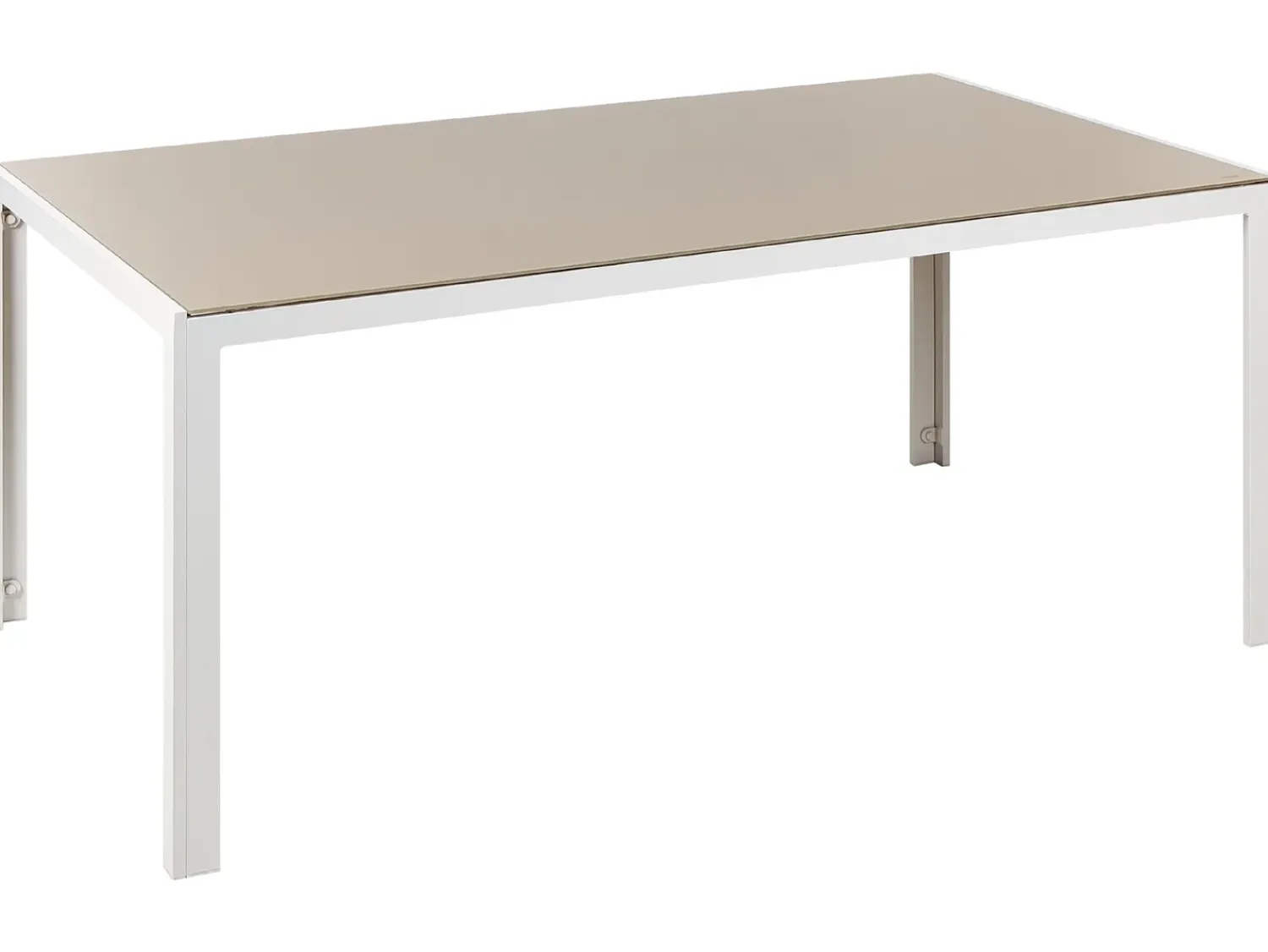 Online Beliani Set da pranzo da giardino 6 posti CATANIA Metallo Beige Bianco Beige