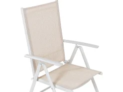Online Beliani Set da pranzo da giardino 6 posti CATANIA Metallo Beige Bianco Beige