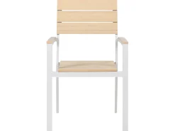 Hot Beliani Set da pranzo da giardino 6 posti COMO Beige Bianco Beige