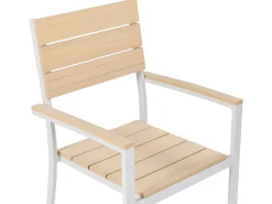 Hot Beliani Set da pranzo da giardino 6 posti COMO Beige Bianco Beige