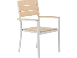 Hot Beliani Set da pranzo da giardino 6 posti COMO Beige Bianco Beige