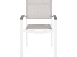 Online Beliani Set da pranzo da giardino 8 posti PERETA Metallo Grigio Bianco Grigio