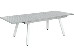 Online Beliani Set da pranzo da giardino 8 posti PERETA Metallo Grigio Bianco Grigio