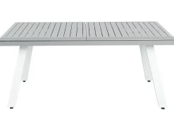 Online Beliani Set da pranzo da giardino 8 posti PERETA Metallo Grigio Bianco Grigio