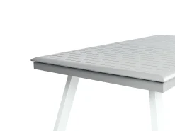 Online Beliani Set da pranzo da giardino 8 posti PERETA Metallo Grigio Bianco Grigio