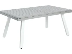 Online Beliani Set da pranzo da giardino 8 posti PERETA Metallo Grigio Bianco Grigio