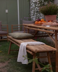 Sale Beliani Set da pranzo da giardino 4 posti TINDARI Bambù chiaro Marrone