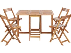 New Beliani Set da pranzo da giardino 4 posti FRASSINE Legno d'acacia Marrone