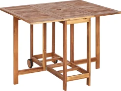 New Beliani Set da pranzo da giardino 4 posti FRASSINE Legno d'acacia Marrone