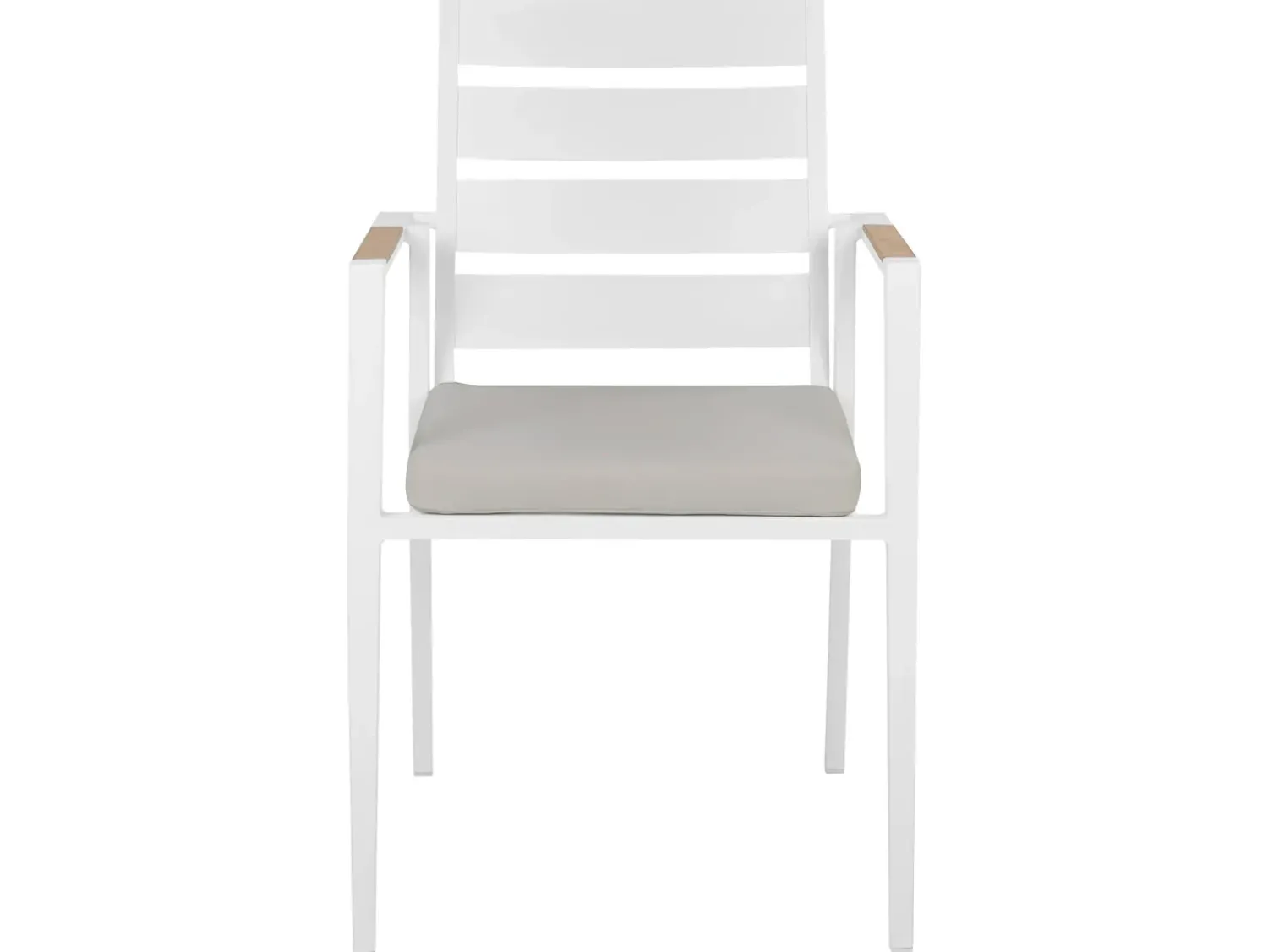 Discount Beliani Set da pranzo da giardino 8 posti VALCANETTO/TAVIANO con cuscini Metallo Grigio Bianco Marrone Grigio