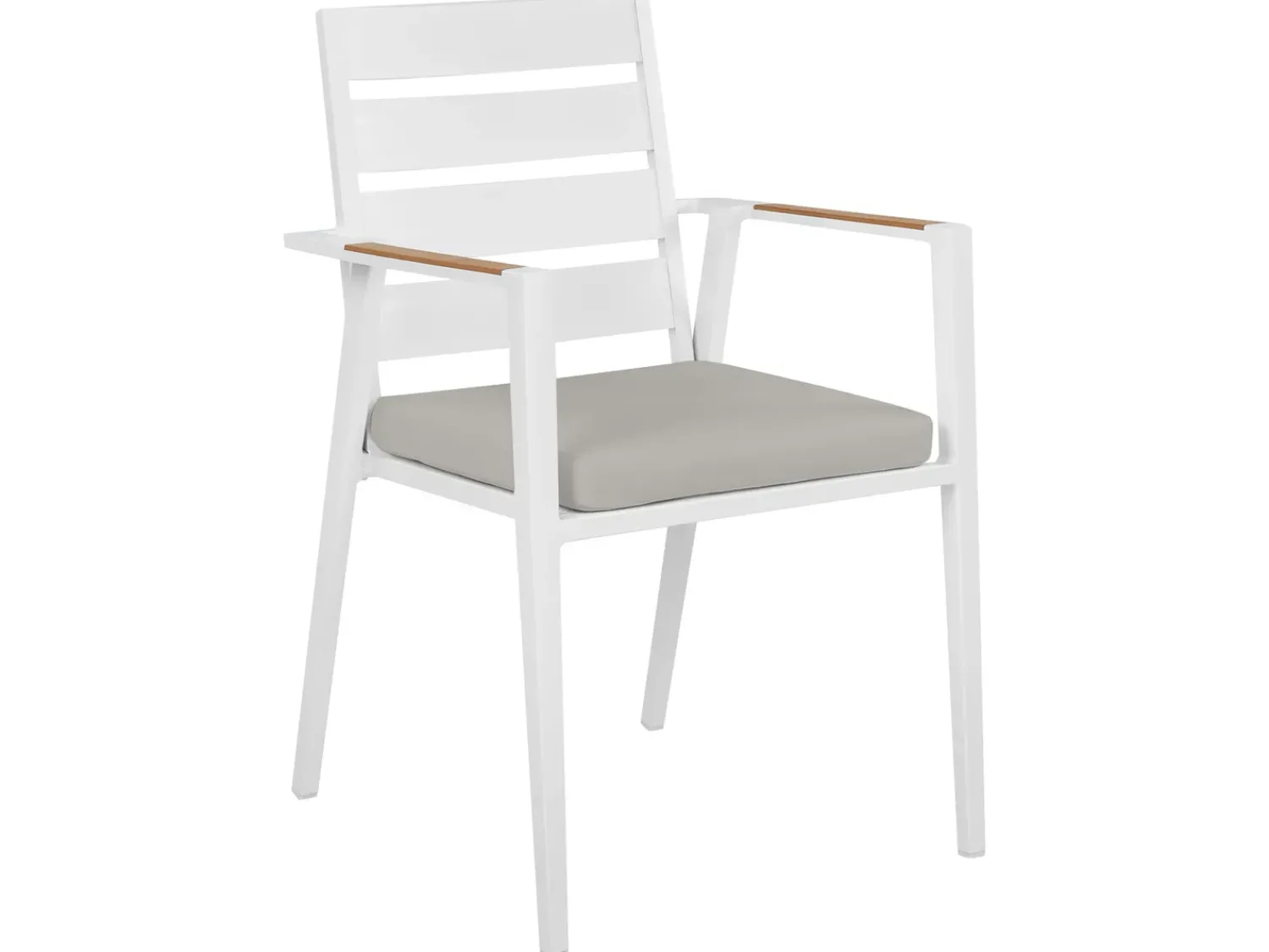 Discount Beliani Set da pranzo da giardino 8 posti VALCANETTO/TAVIANO con cuscini Metallo Grigio Bianco Marrone Grigio