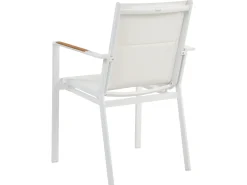 Beliani Set da pranzo da giardino 6 posti VALCANETTO/BUSSETO Metallo Bianco Bianco Marrone