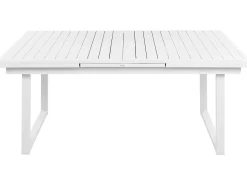 Outlet Beliani Set da pranzo da giardino 8 posti VALCANETTO/BUSSETO Metallo Grigio Bianco Marrone Grigio