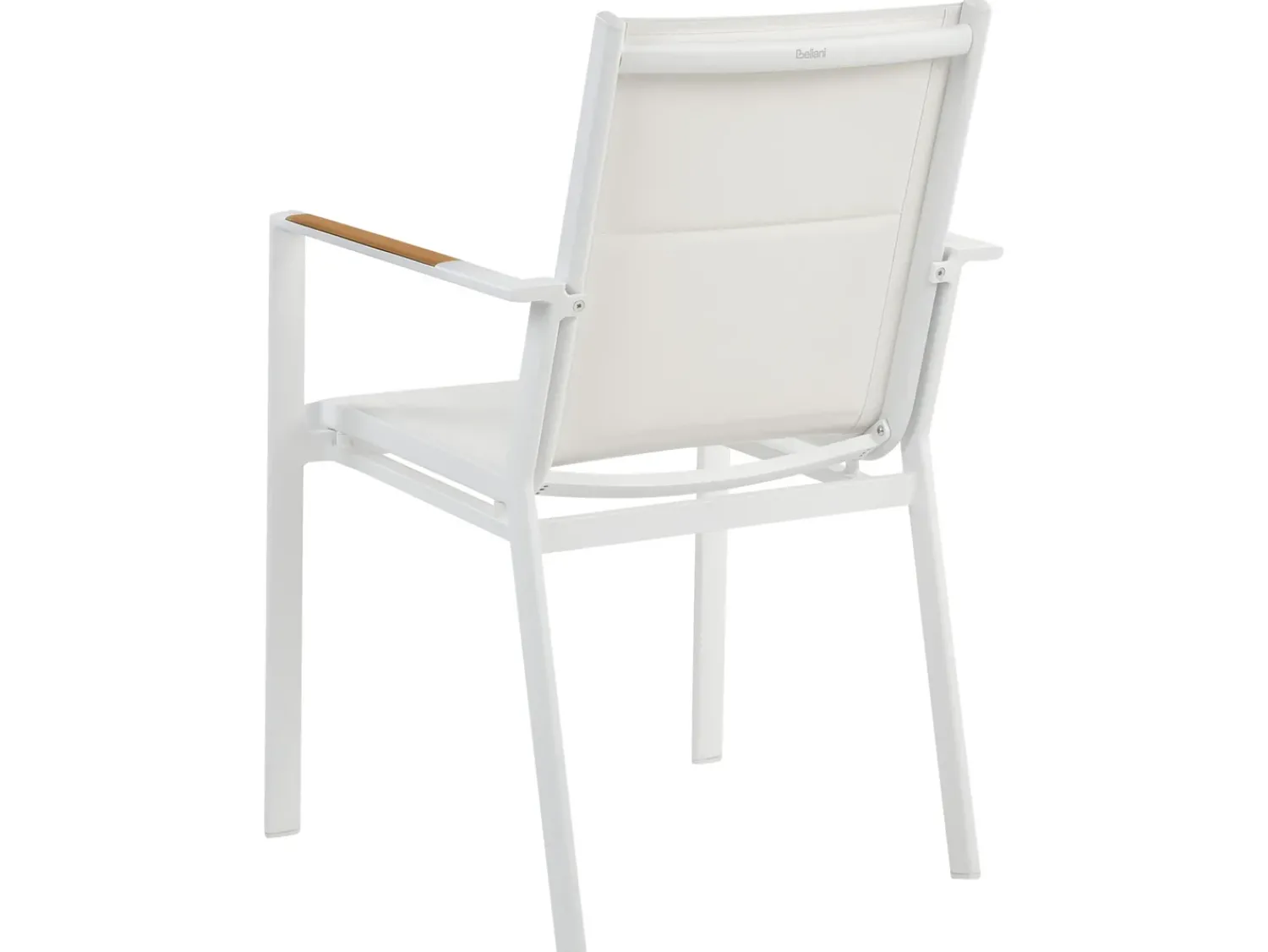 Outlet Beliani Set da pranzo da giardino 4 posti MALETTO/BUSSETO Metallo Bianco Bianco Beige Grigio Marrone