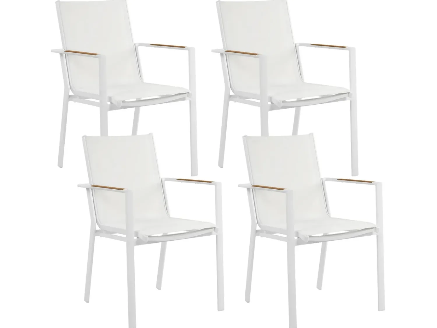 Outlet Beliani Set da pranzo da giardino 4 posti MALETTO/BUSSETO Metallo Bianco Bianco Beige Grigio Marrone