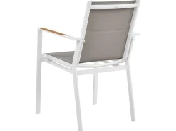 Beliani Set da pranzo da giardino 4 posti MALETTO/BUSSETO Metallo Grigio Beige Bianco Marrone Grigio