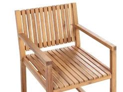 Online Beliani Set da pranzo da giardino 6 posti SASSARI II Legno di acacia certificato chiaro Marrone