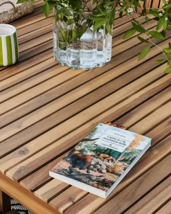 Online Beliani Set da pranzo da giardino 6 posti SASSARI II Legno di acacia certificato chiaro Marrone