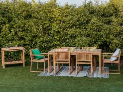 Online Beliani Set da pranzo da giardino 6 posti SASSARI II Legno di acacia certificato chiaro Marrone