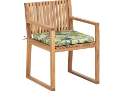 New Beliani Set da pranzo da giardino 8 posti SASSARI II con cuscini Legno di acacia certificato Verde Marrone Verde