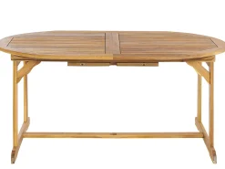 Sale Beliani Set da pranzo da giardino 8 posti MAUI II con cuscini Legno d'acacia Bianco sporco Bianco Marrone
