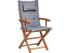New Beliani Set da pranzo da giardino 8 posti MAUI II con cuscini Legno d'acacia Grigio grafite Marrone Grigio