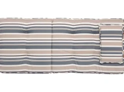 Outlet Beliani Set da pranzo da giardino 8 posti MAUI II con cuscini Legno d'acacia Multicolore Beige Blu Marrone Multicolore