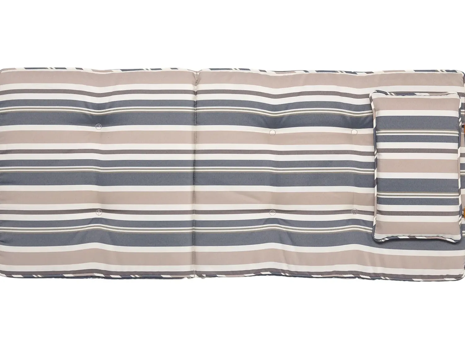 Outlet Beliani Set da pranzo da giardino 8 posti MAUI II con cuscini Legno d'acacia Multicolore Beige Blu Marrone Multicolore