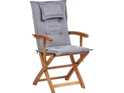 Sale Beliani Set da pranzo da giardino 8 posti MAUI II con cuscini Legno d'acacia Grigio Grigio Marrone