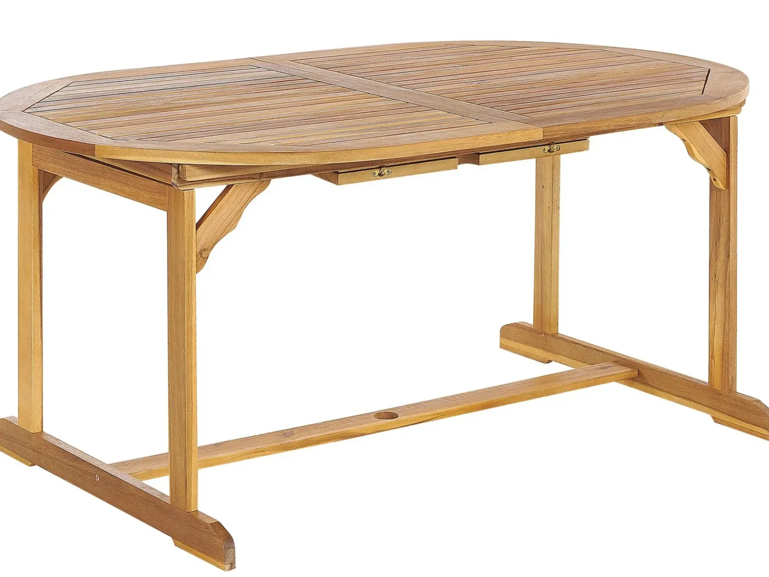 Hot Beliani Set da pranzo da giardino 8 posti MAUI II con cuscini Legno d'acacia Blu Blu Marrone
