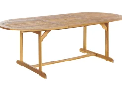 Hot Beliani Set da pranzo da giardino 8 posti MAUI II con cuscini Legno d'acacia Blu Blu Marrone