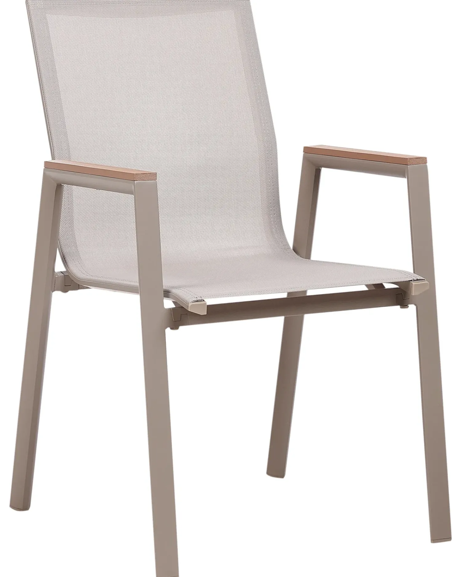 Online Beliani Set da pranzo da giardino 4 posti TIANO Metallo Grigio Marrone Grigio