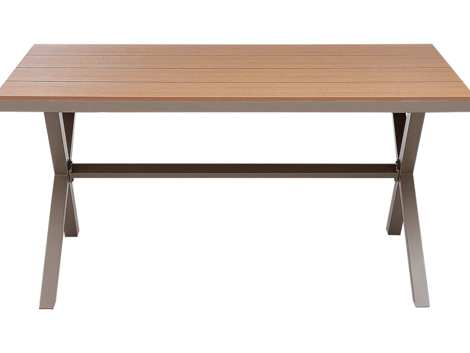 Online Beliani Set da pranzo da giardino 4 posti TIANO Metallo Grigio Marrone Grigio