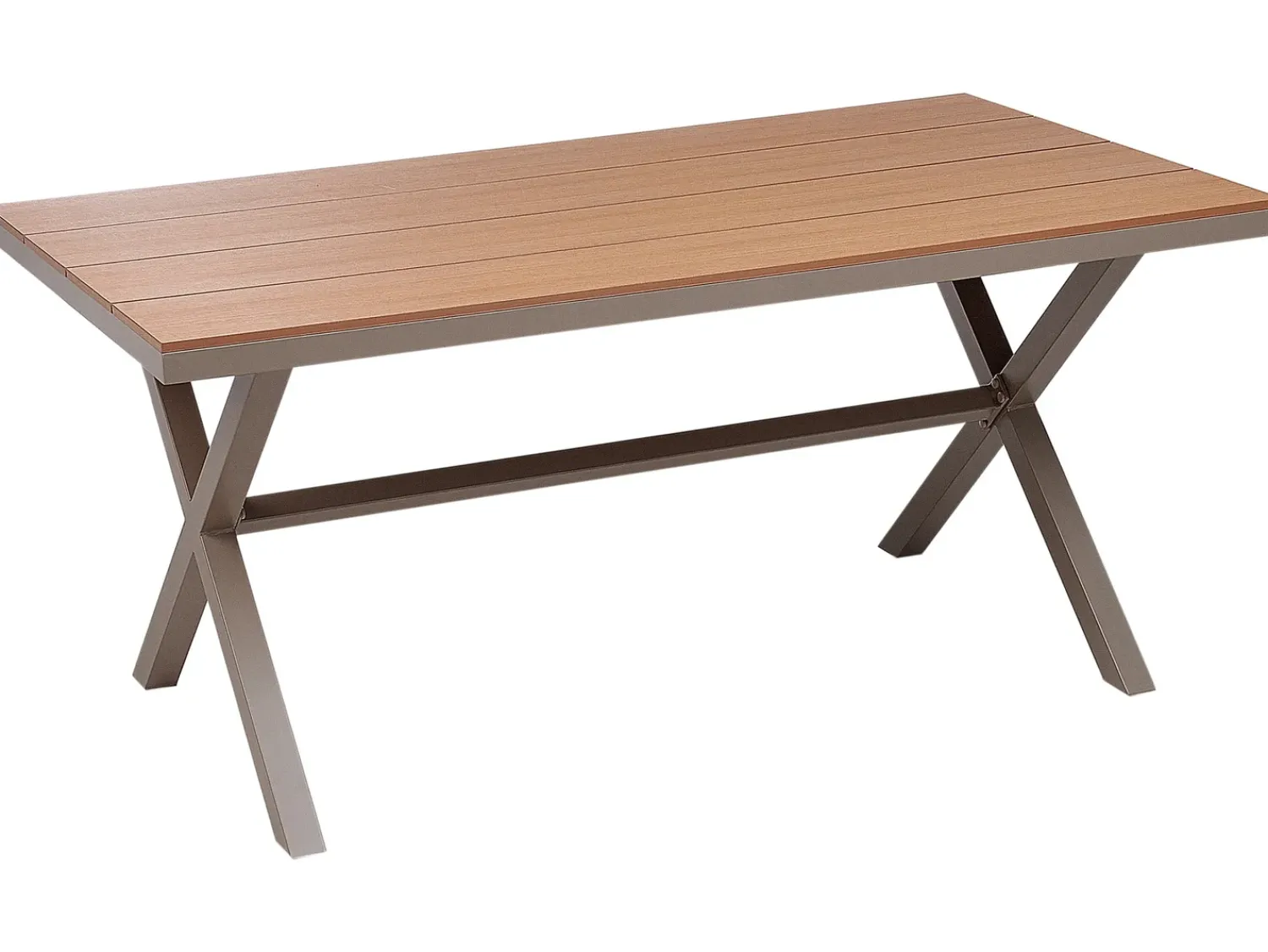 Online Beliani Set da pranzo da giardino 4 posti TIANO Metallo Grigio Marrone Grigio