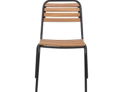 New Beliani Set da pranzo da giardino 6 posti VALLESE Legno d'acacia Marrone Marrone Nero